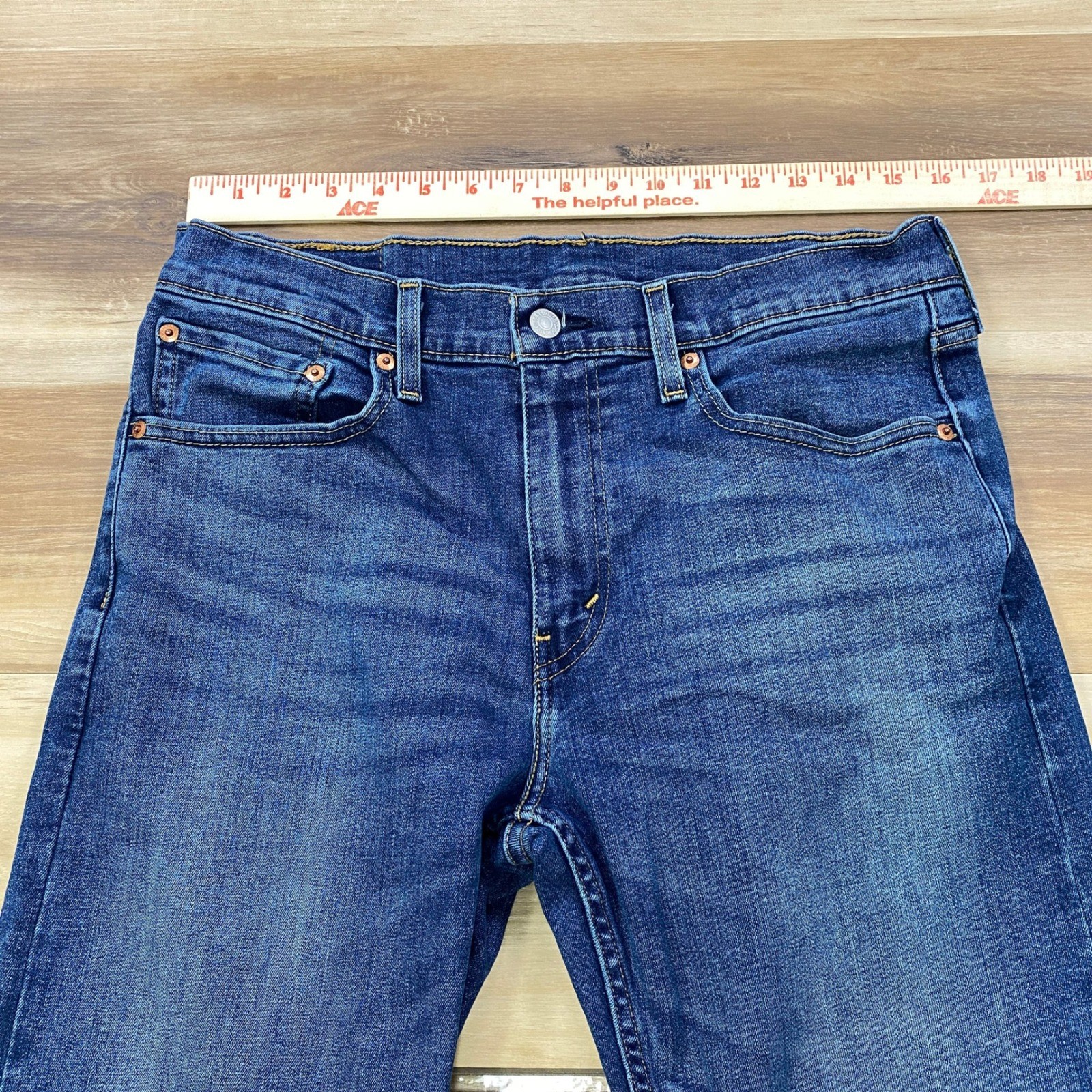 Levi’s 502 Taper Jeans Mens 32×32 Heritage Cotton Blend Regular Fit Blue Indigo