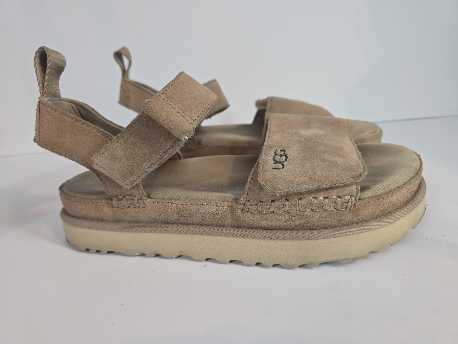 UGG GOLDENSTAR SUEDE DRIFTWOOD SANDALS US 9 / EU 40 / UK 7