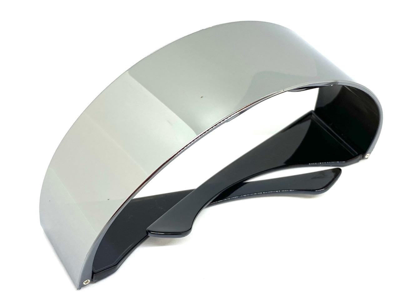 SPACE ROBOT PARTY RAVE COSTUME CYCLOPS FUTURISTIC SHIELD SUNGLASSES Silver Frame