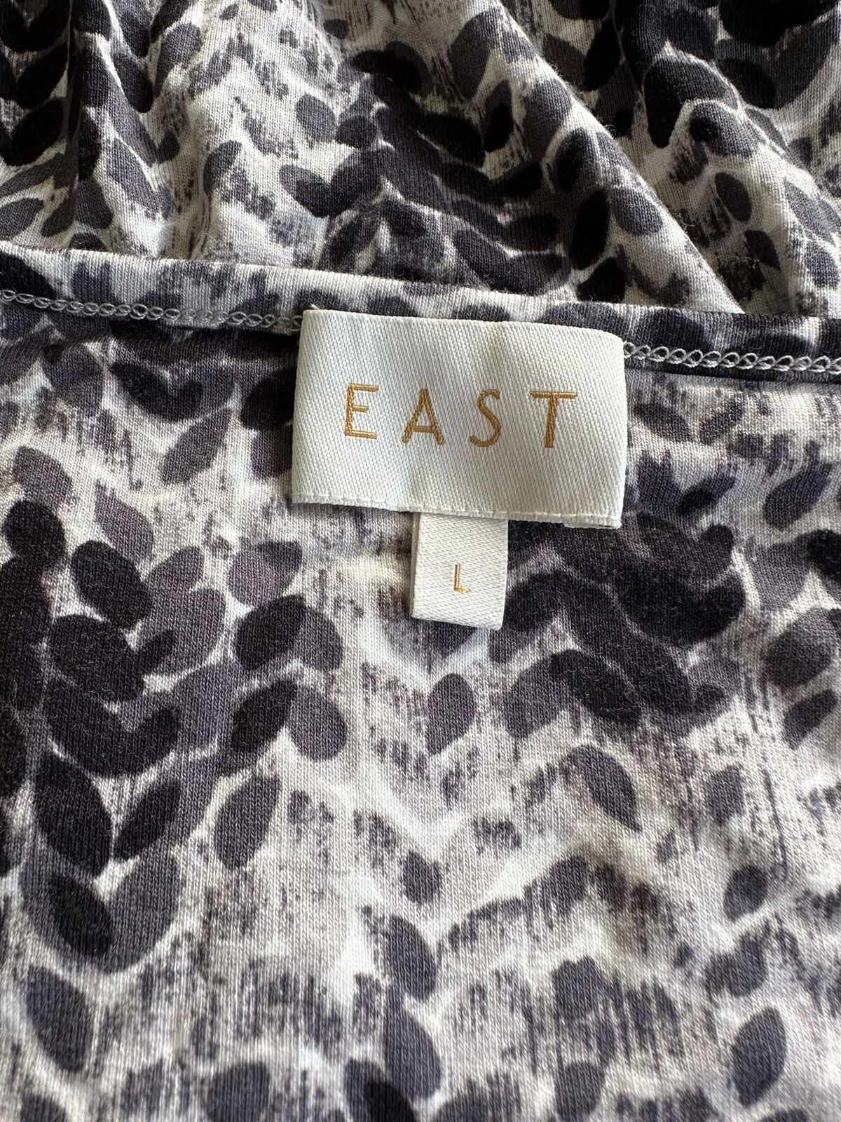 East Jersey Black & White Printed Maxi Dress Uk L