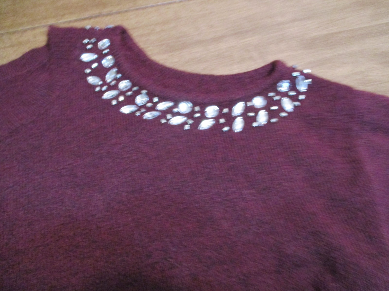 INC INTERNATIONAL CONCEPTS RED LONG SLEEVE OPEN SHOULDERS RHINESTONES SWEATER XL
