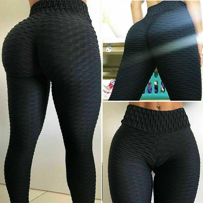 Women Leggings Anti-Cellulite High Waist Push Up Yoga Pants Tik Tok Butt Lift US