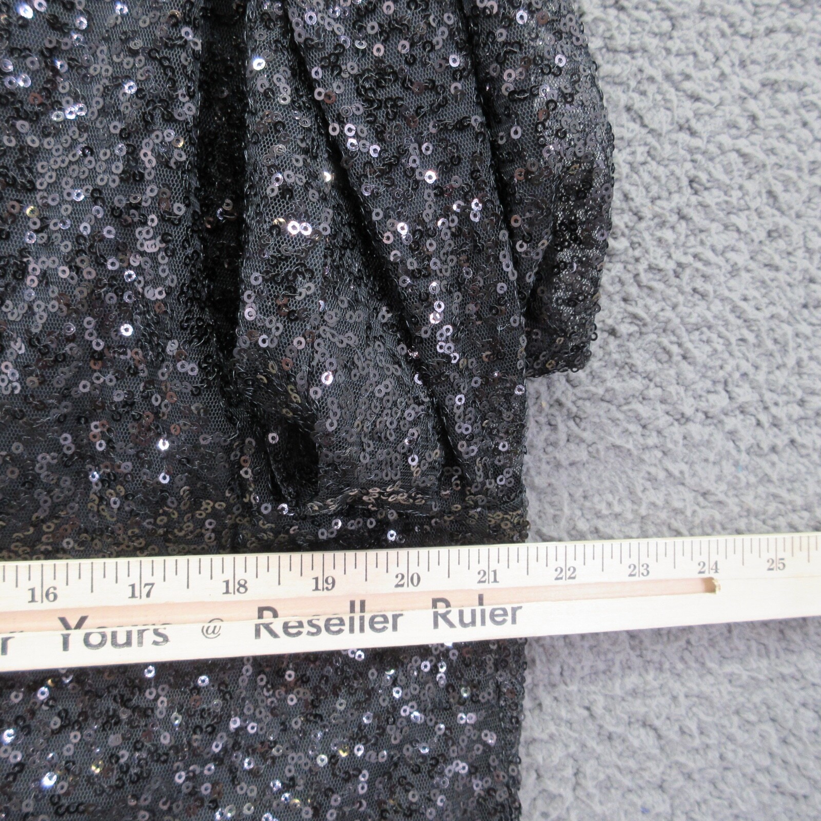 Melrose & Market Black Sequin Open Front Blazer Jacket Women’s Medium #4659