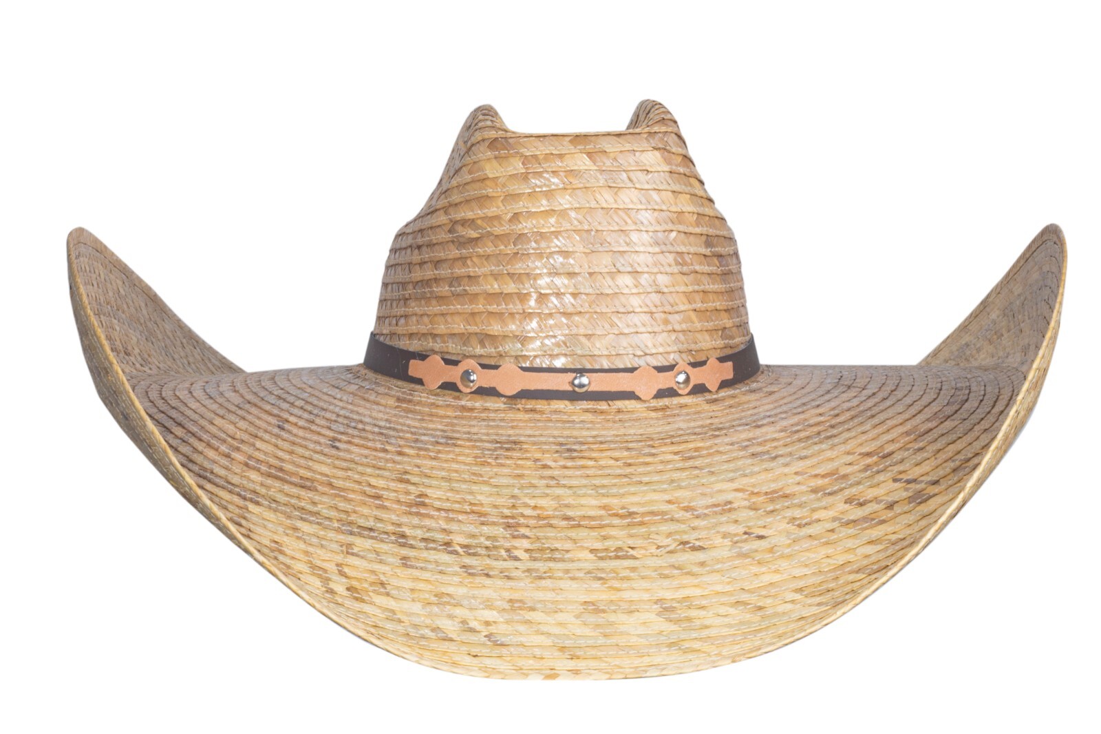 Oversized Cowboy Hat Wide Brim Straw Dark Natural – Sombrero de Palma XtraGrande