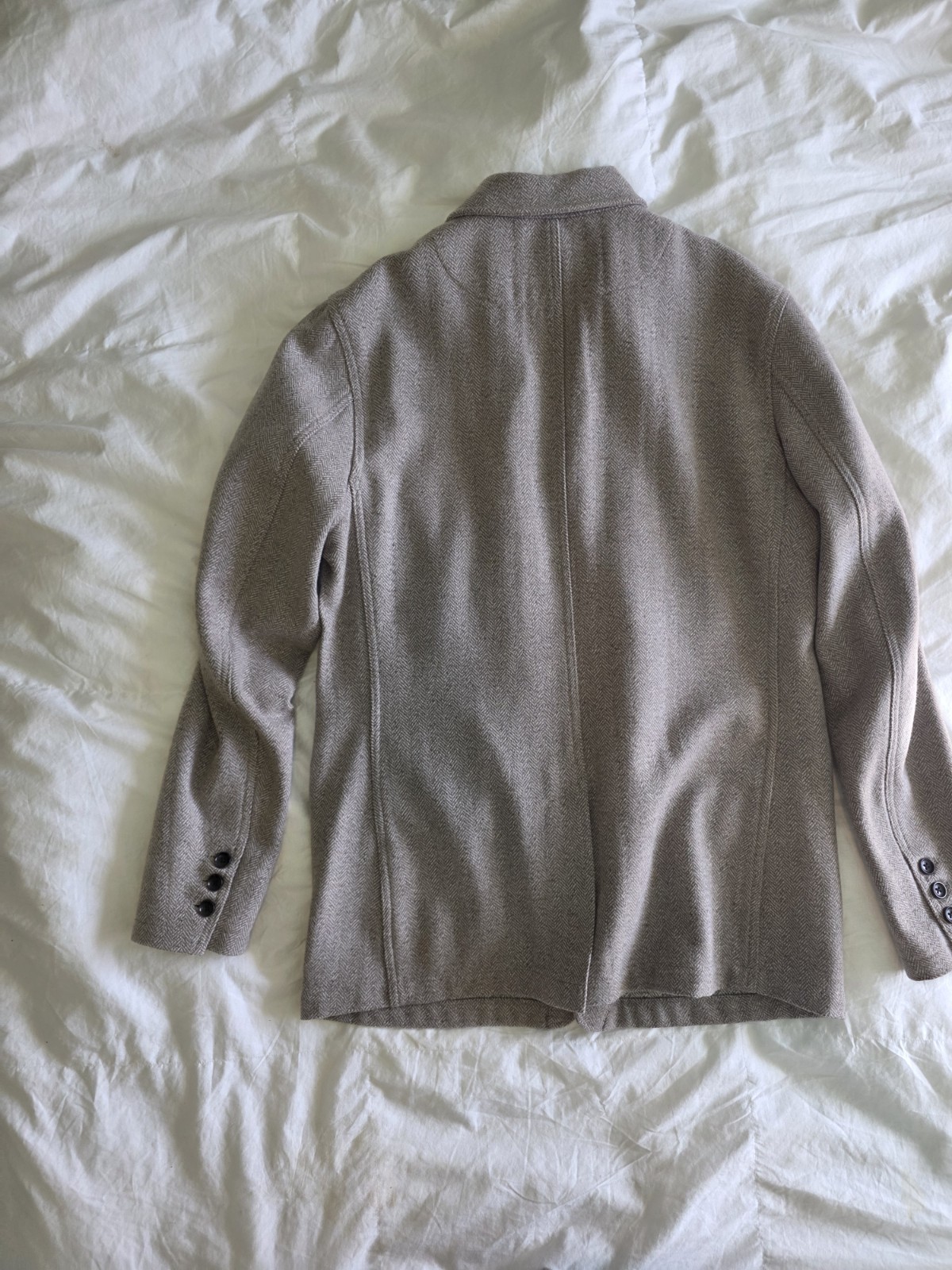 Taylor Stitch Gibson Jacket Heathered Oat Nep Herringbone Size 42 Large