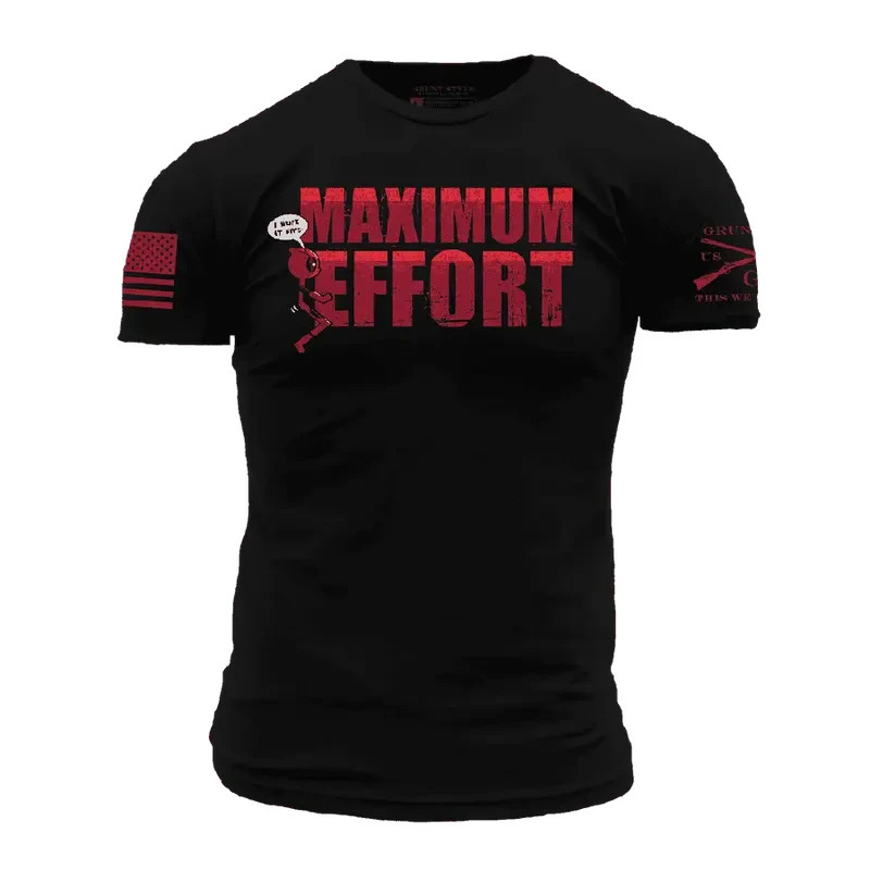 Grunt Style Maximum Effort Deadpool Black T-Shirt 3XL