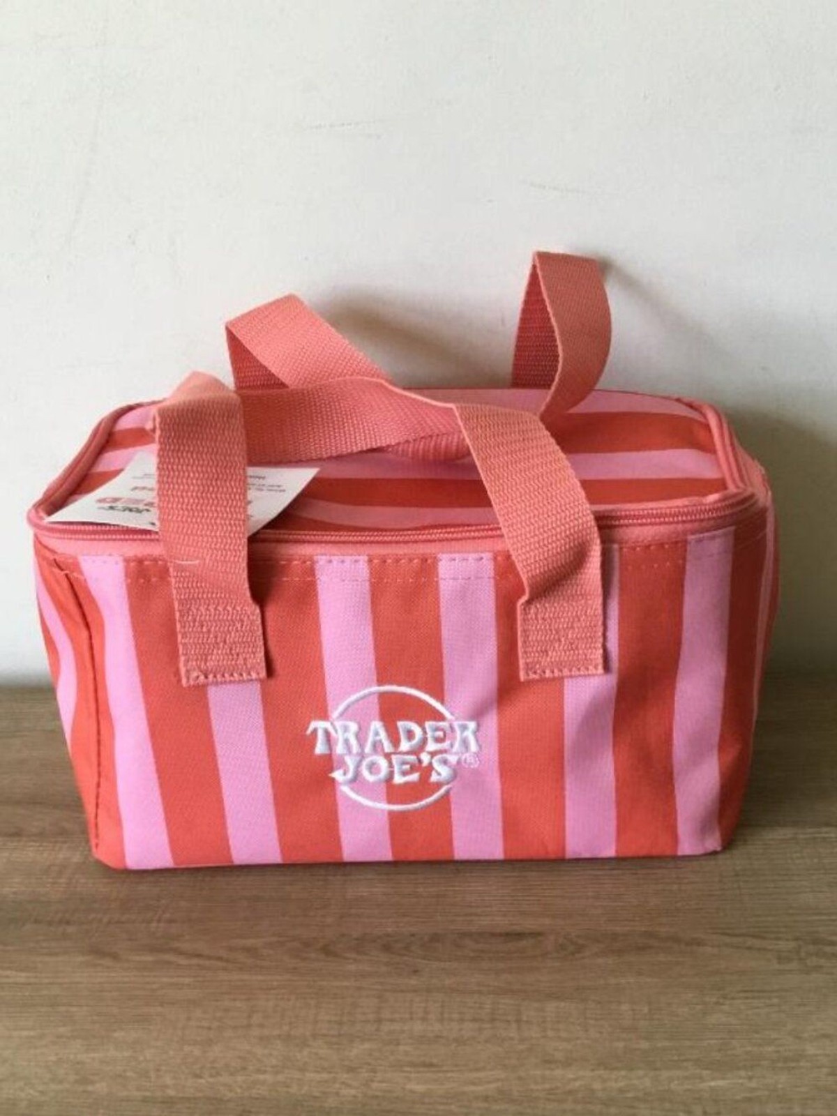 Trader Joe’s Striped Mini Insulated Cooler Bag Red/Pink Limited Edition May 2026