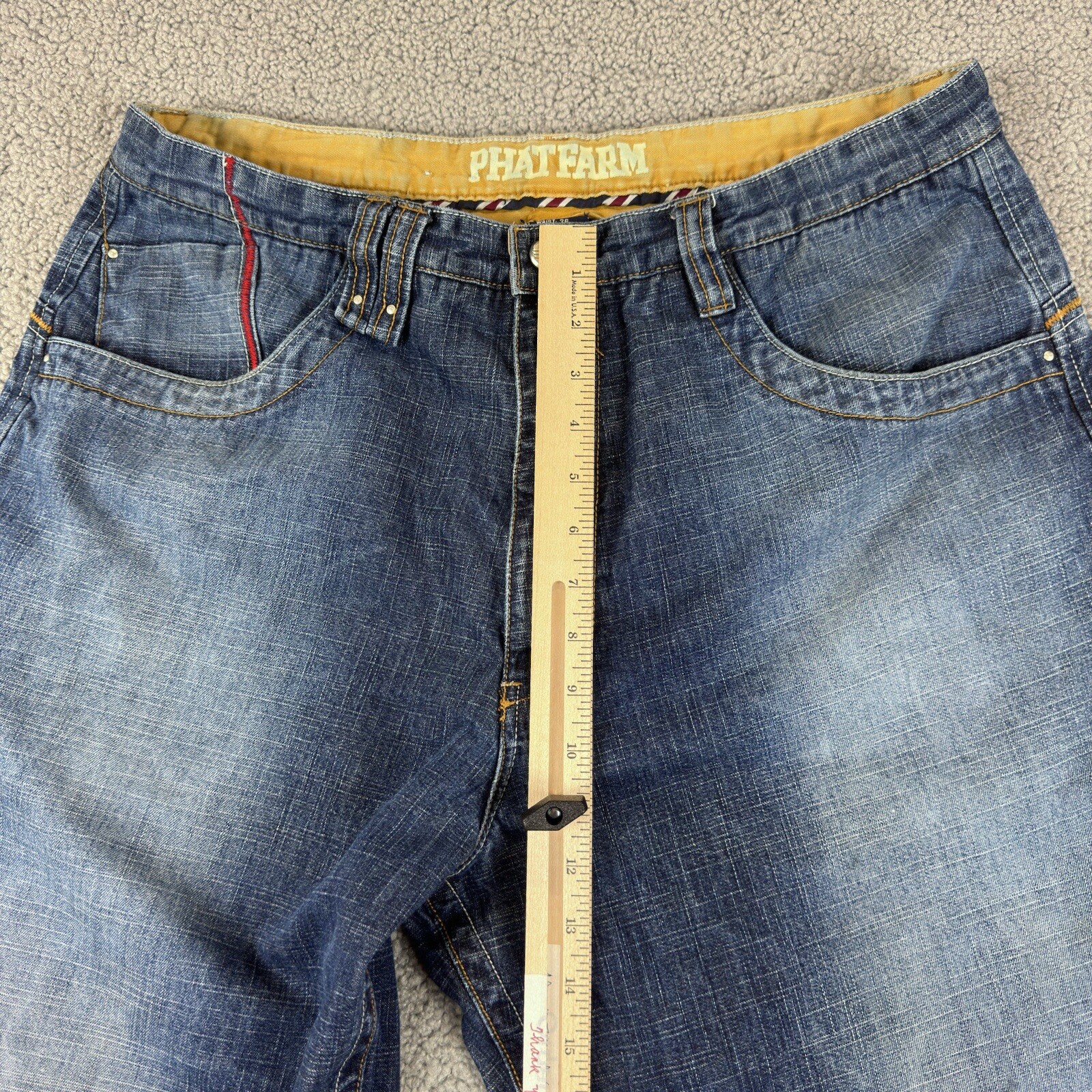 Phat Farm Skater Baggy Jeans 36X33 Wide Leg Loose Hip Hop Punk Y2K 90s Grunge