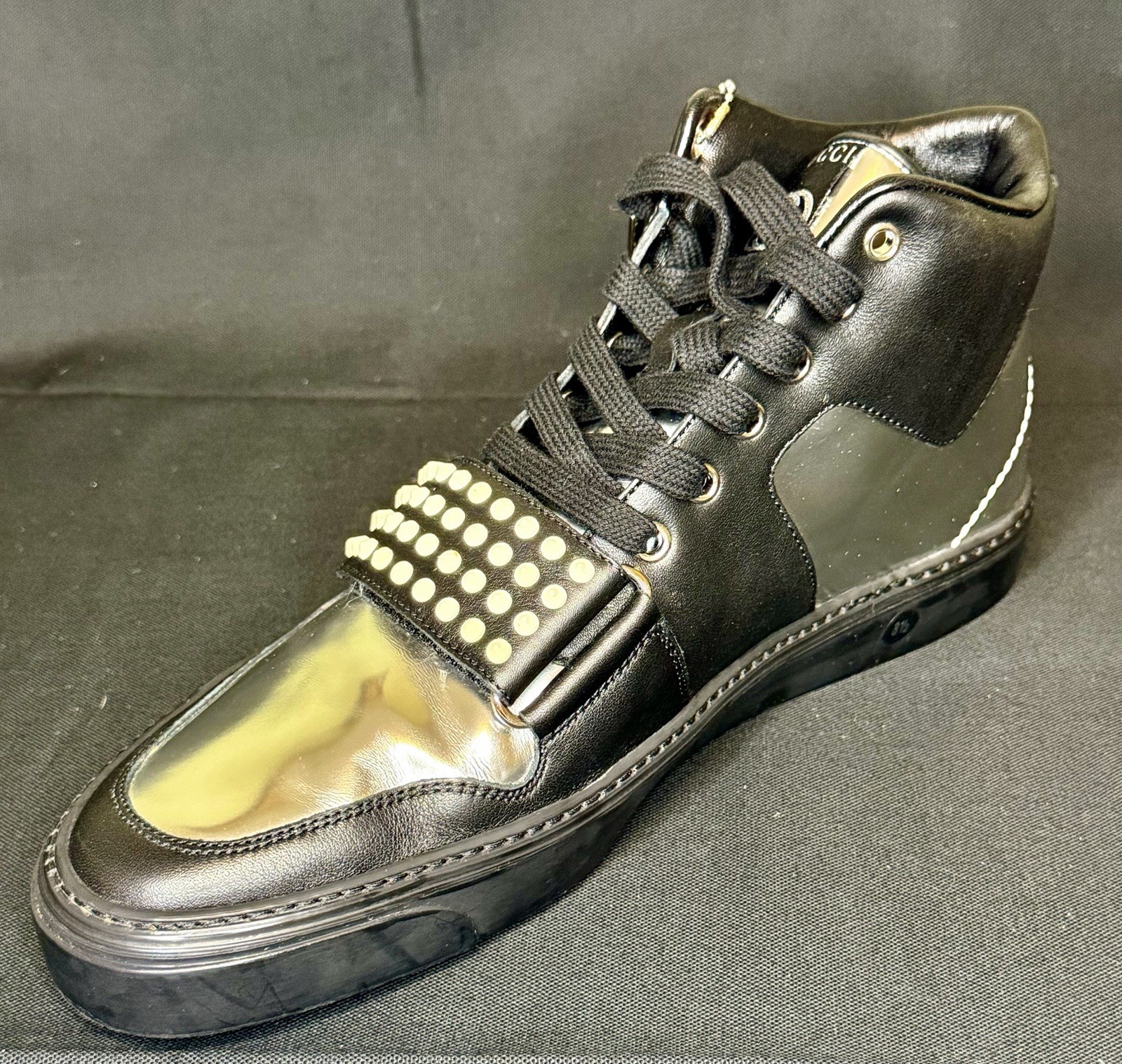 Gucci Limited Edition Metallic High Top Sneakers Men’s US 8.5 w/ Box & Dust Bag
