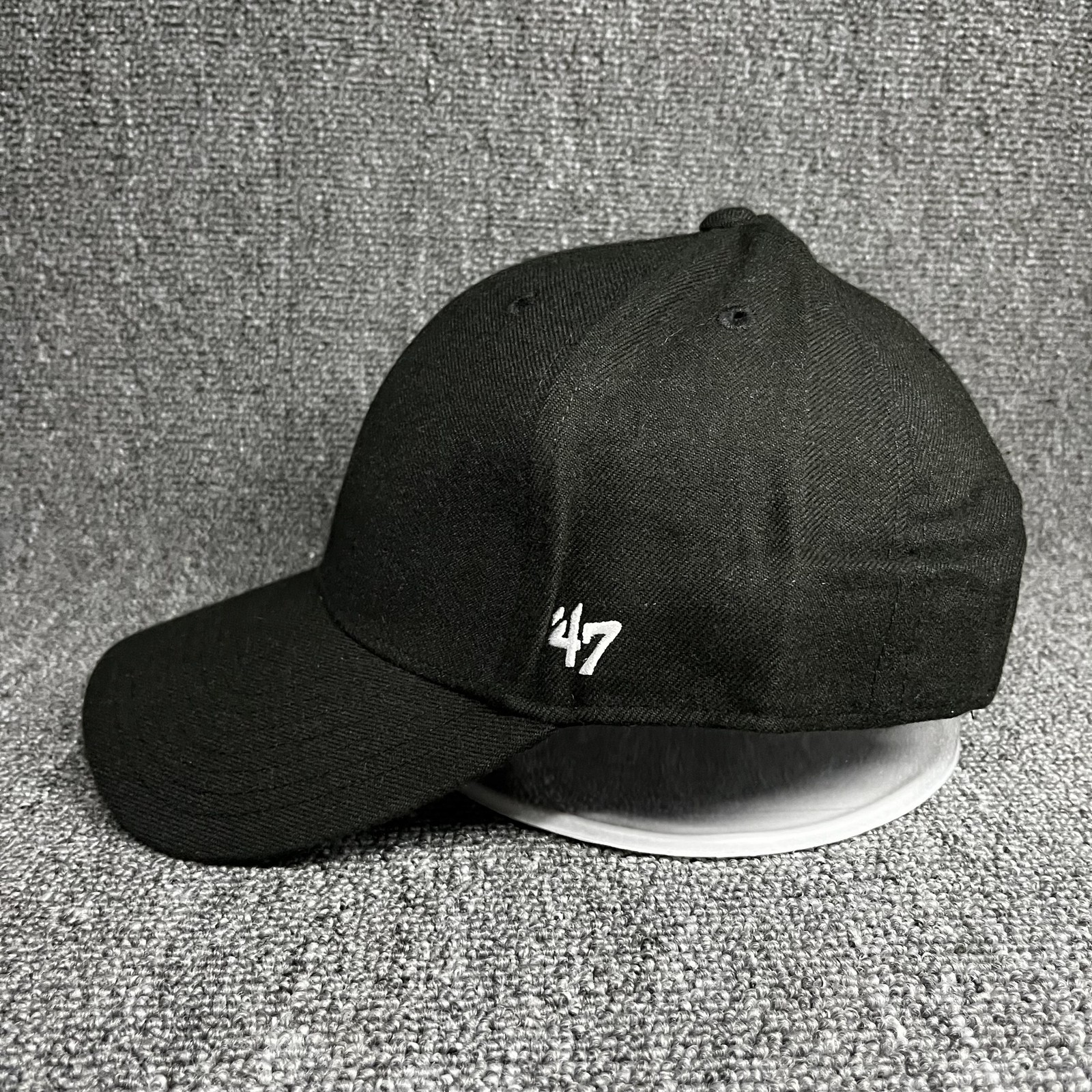 ’47 Brand Blank Dad Hat Strapback Black Curved Brim Cap Unknown