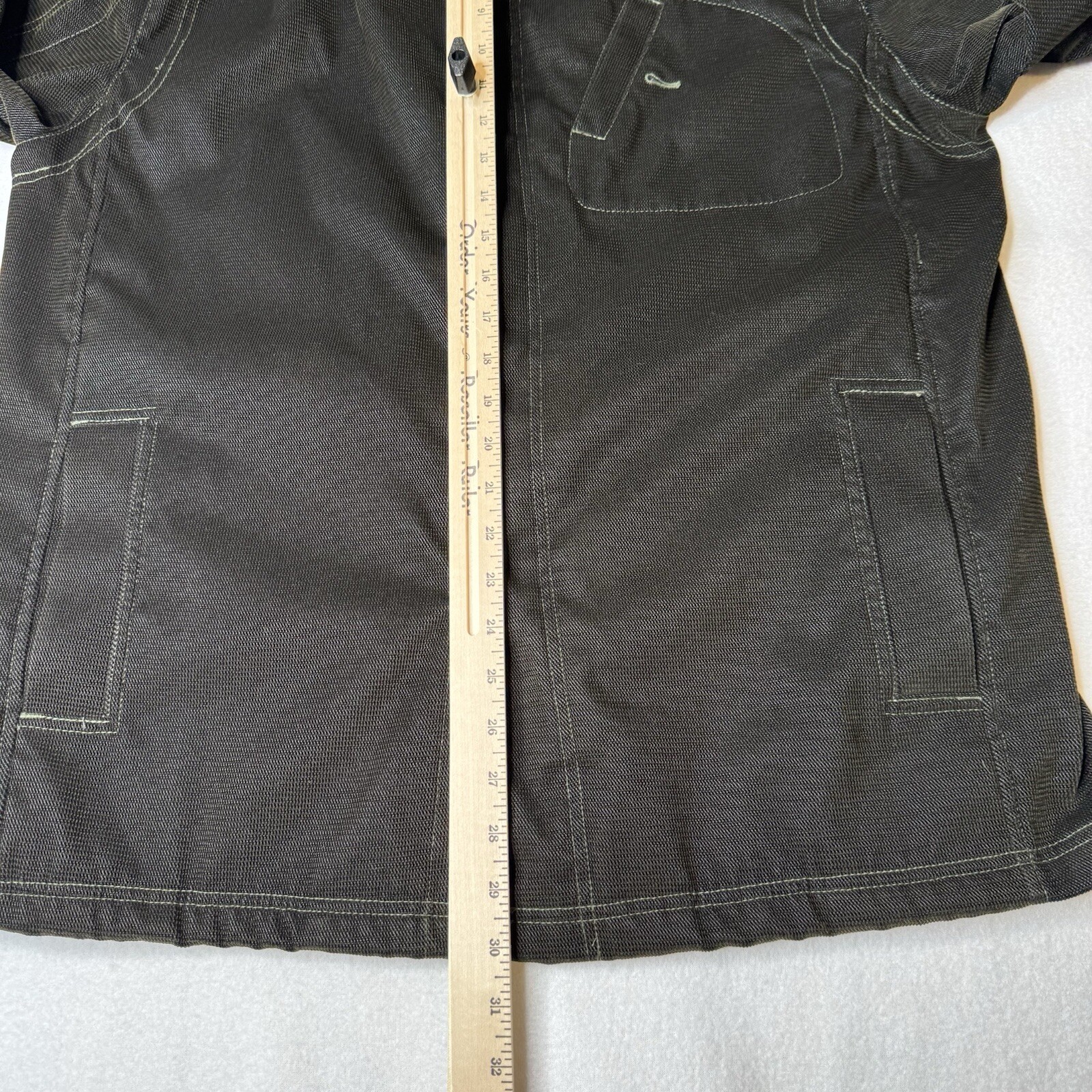 Robert Comstock Vertical Mens Button Up Barn Jacket Brown Sz M Plaid Lining EUC