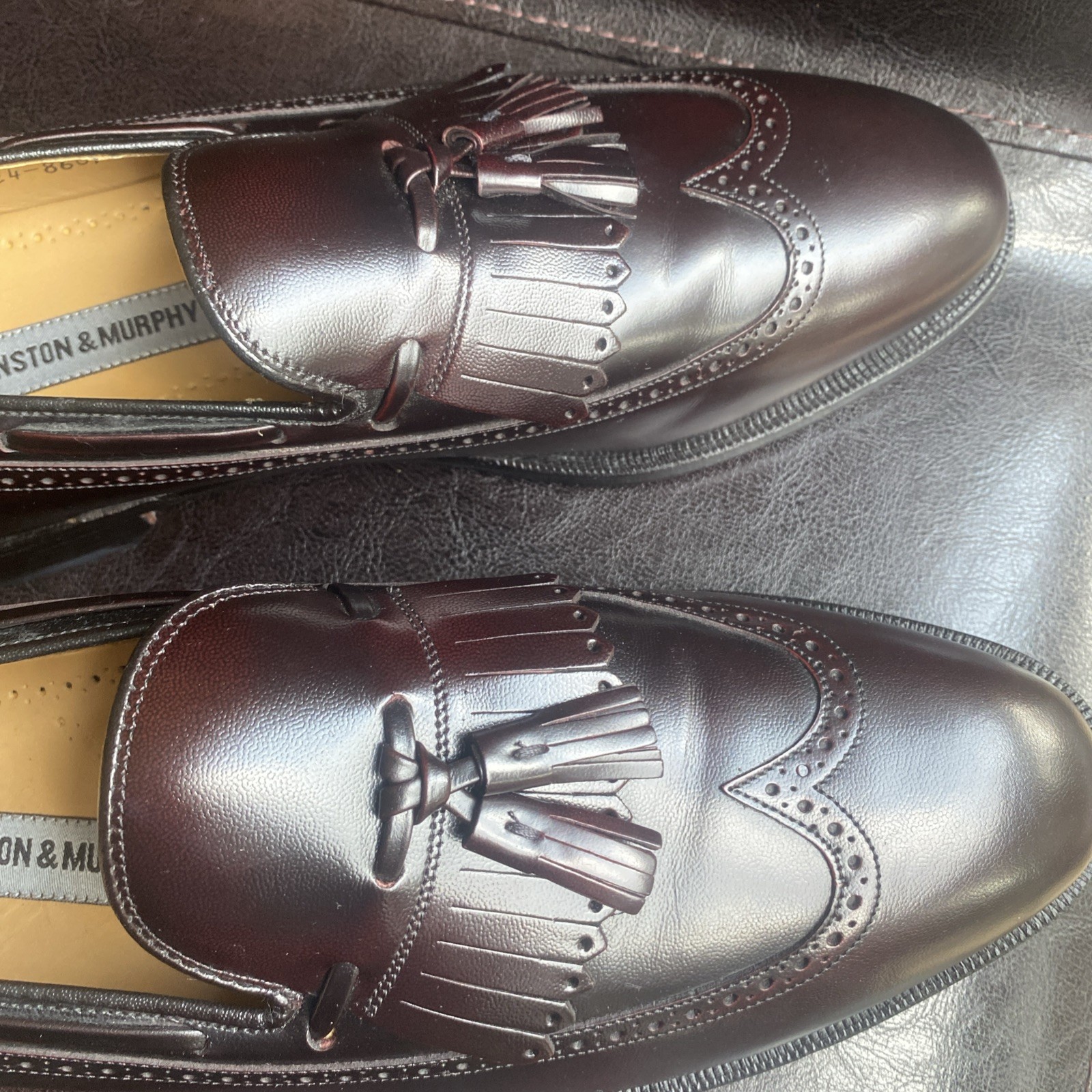 Johnston & Murphy Men’s Leather Tassel Shoes Size 9.5 D/B