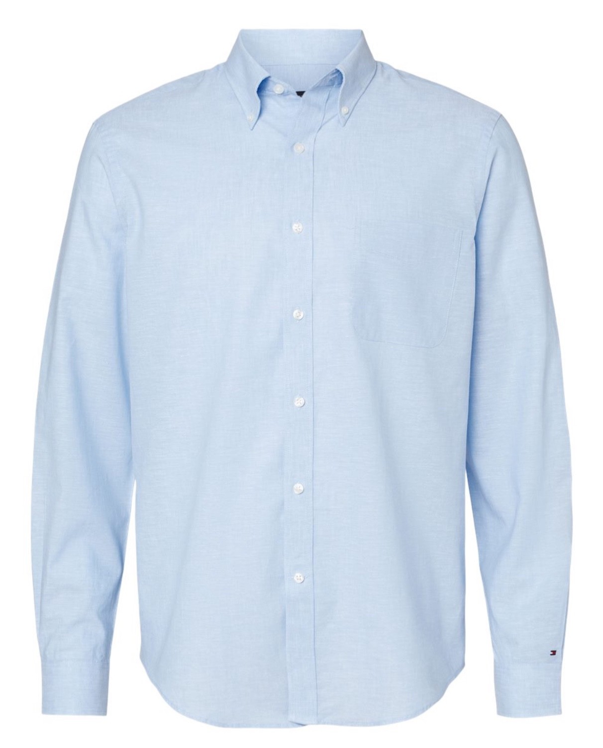 NEW Tommy Hilfiger Men’s Placid Blue Long Sleeve Button Down Casual Dress Shirt