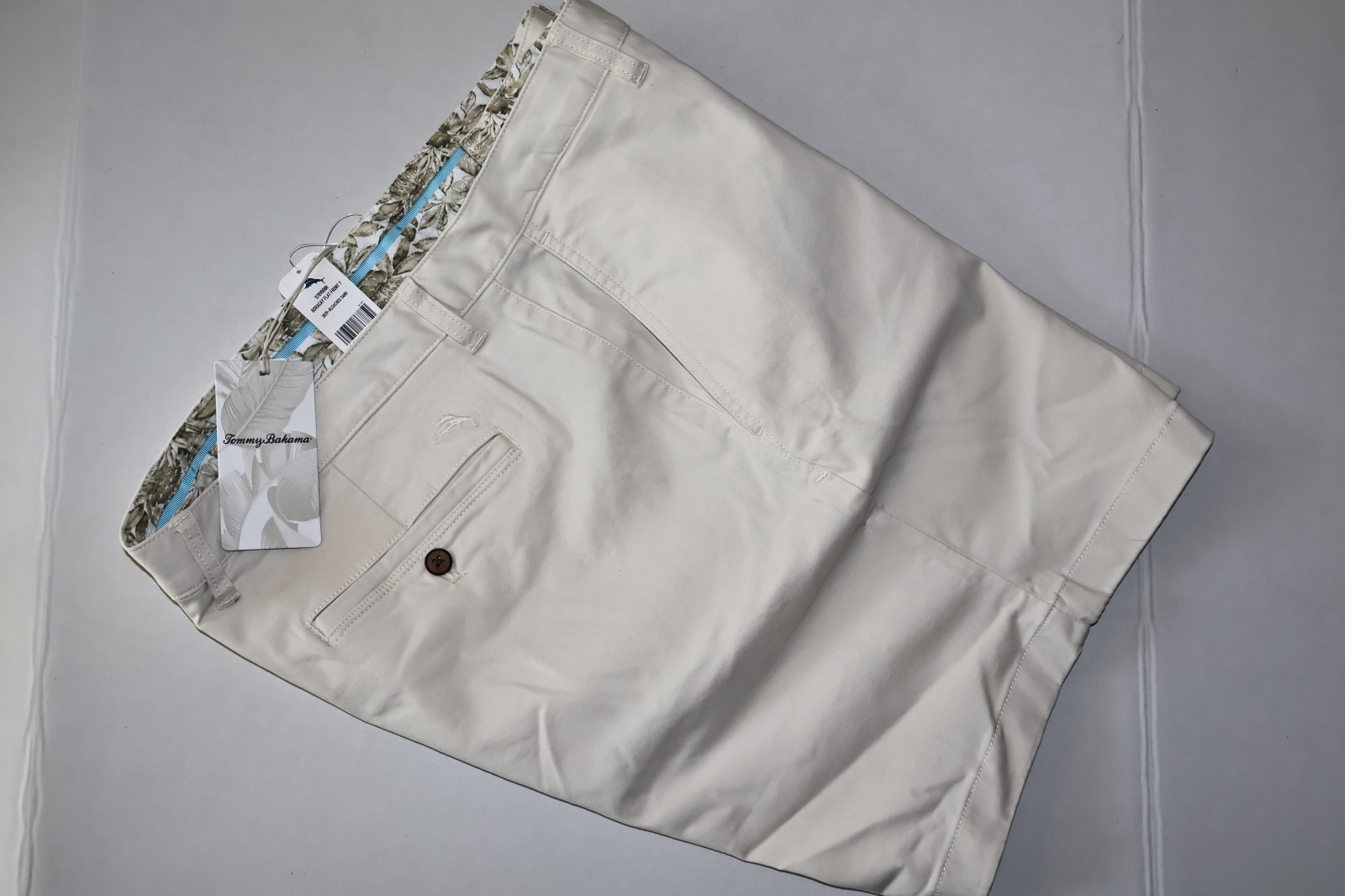 Tommy Bahama Shorts Boracay Solid Bleached Sand Beige New Waist 40 40×7
