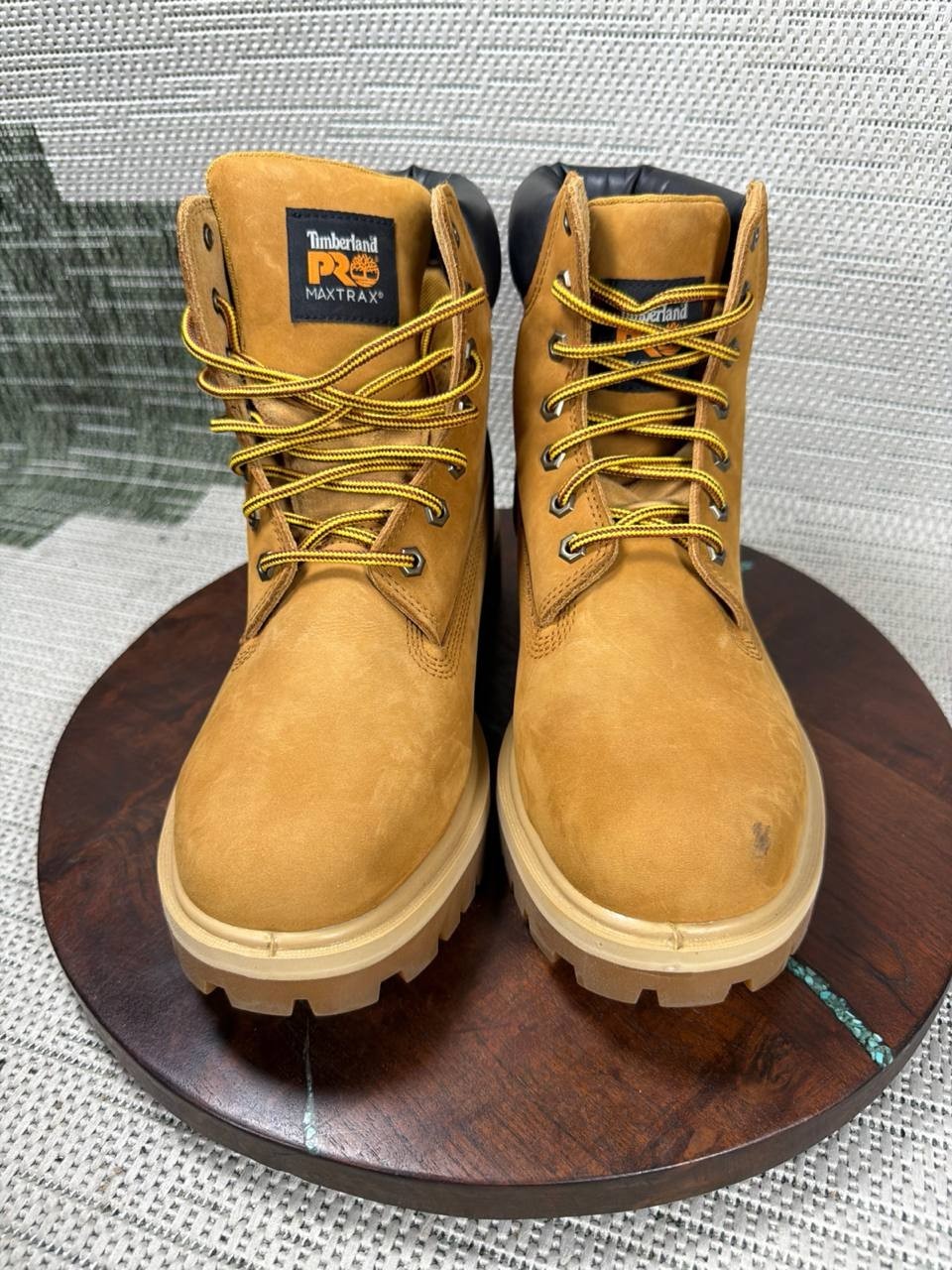 Timberland Pro Boot Men Size 10 Wide Direct Attach Steel Toe Work Wheat Nubuck