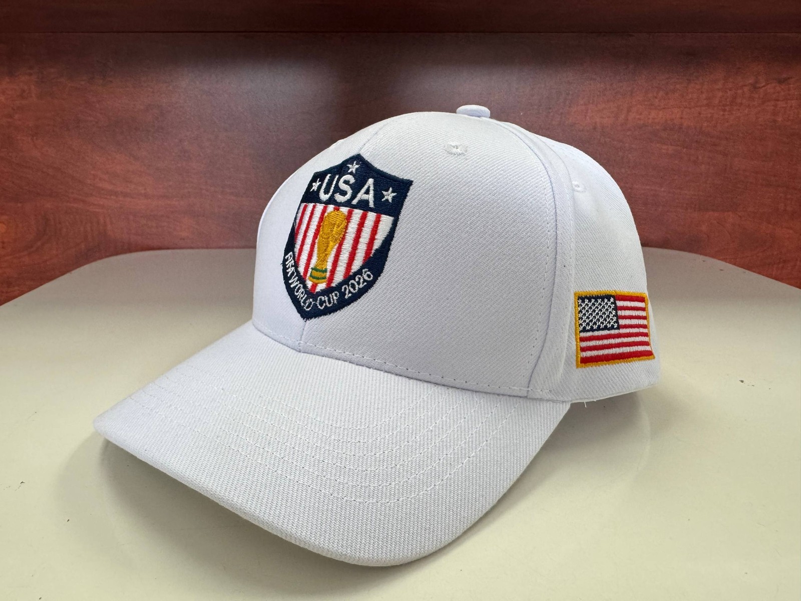 FIFA World Cup 2026 MEX USA CAN Black White Red Premium Embroidered Event Hat