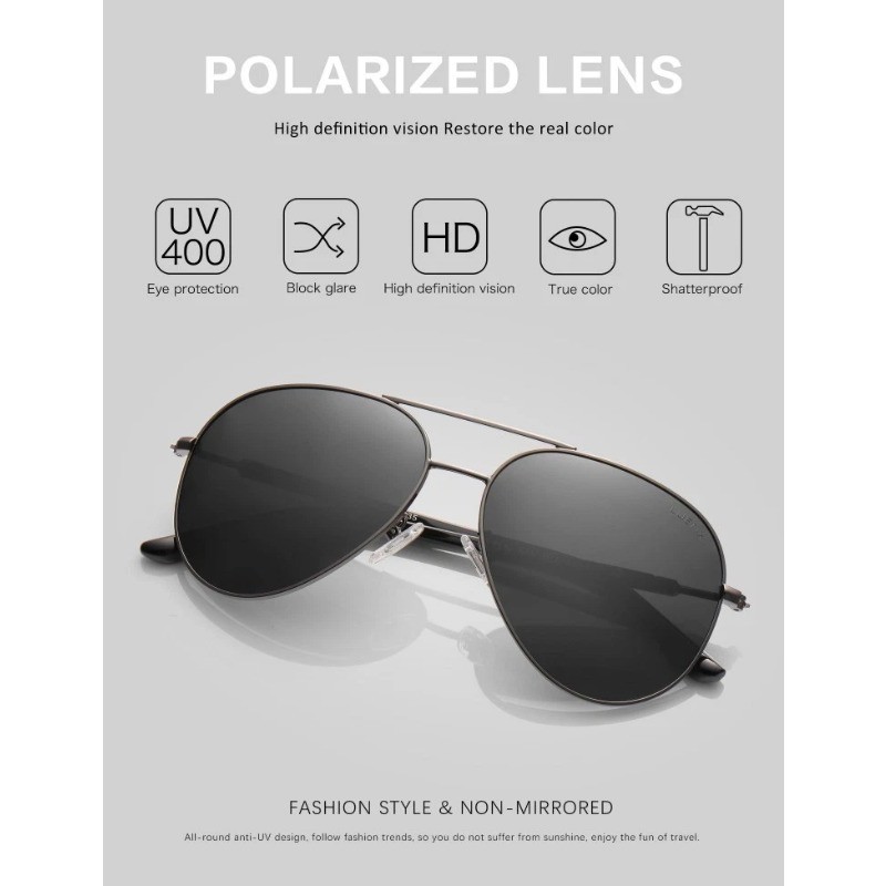Sunglasses for Adult Polarized Driving Classic Shades UV 400 Protection