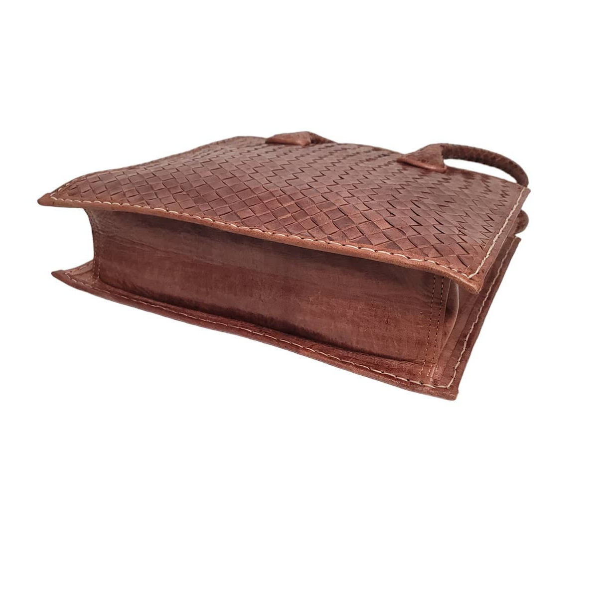 Handmade Moroccan Woven Leather Handbag