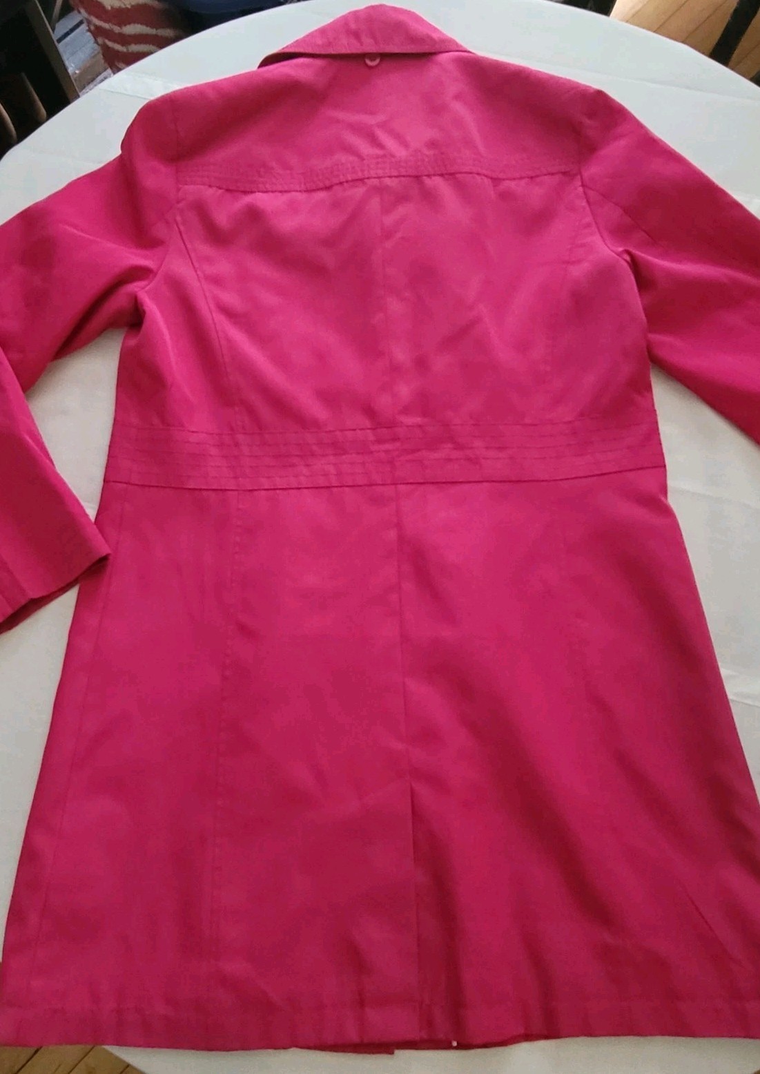 Relativity Trench Coat Women’s M Raspberry Pink Lined Spring Jacket Rain Coat