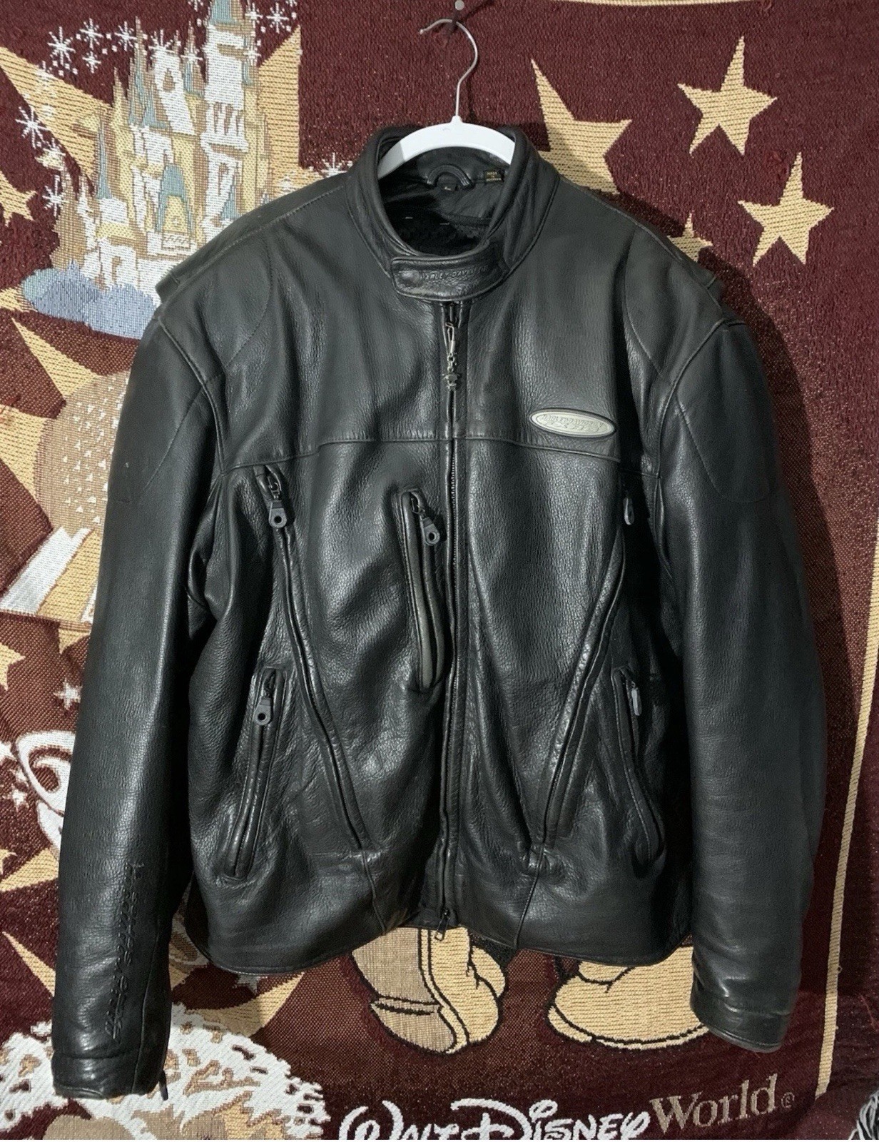 Vintage Harley Davidson FXRG Series 1 Genuine Leather Biker Jacket Size Large