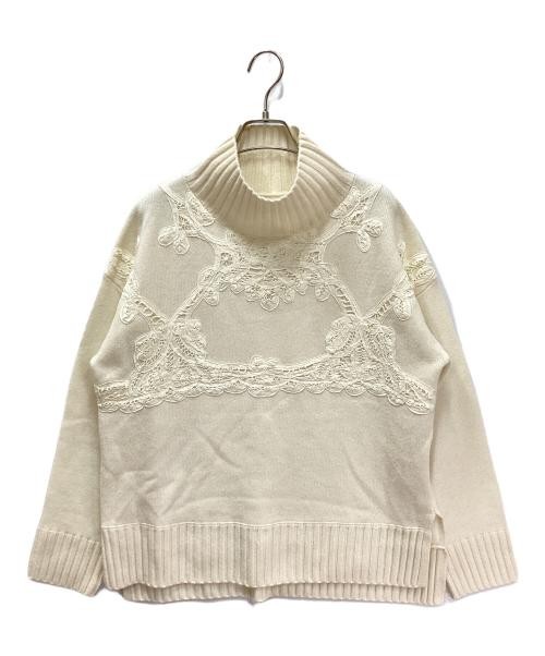 Grace Continental Lace Knit Top M Off-White Women’s Casual T-Shirt