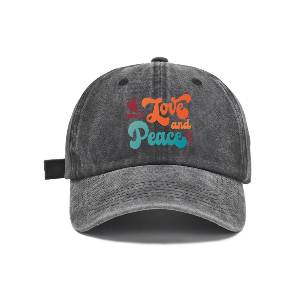 Personalized Vintage Washed Baseball Cap, Custom Name Logo Text Hat Adjustable