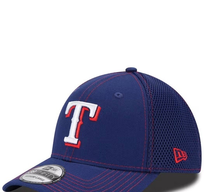 New Era 39Thirty Stretch Fit Neo Texas Rangers Blue Under Visor – S/M