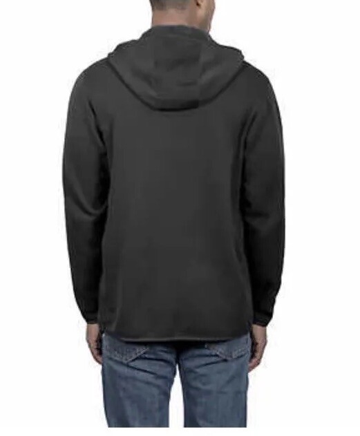 Kirkland Signature Men’s Hooded Fleece Jacket Black or Blue