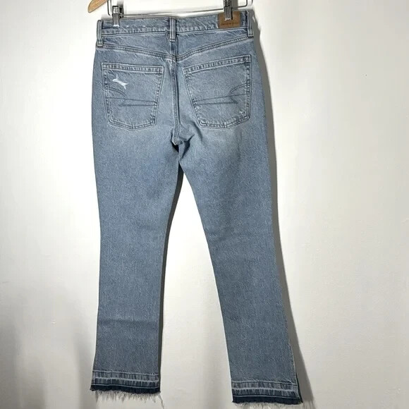 American Eagle Jeans Womens 6 Reg Blue Stretch ’90s Low Rise Skinny Kick Denim