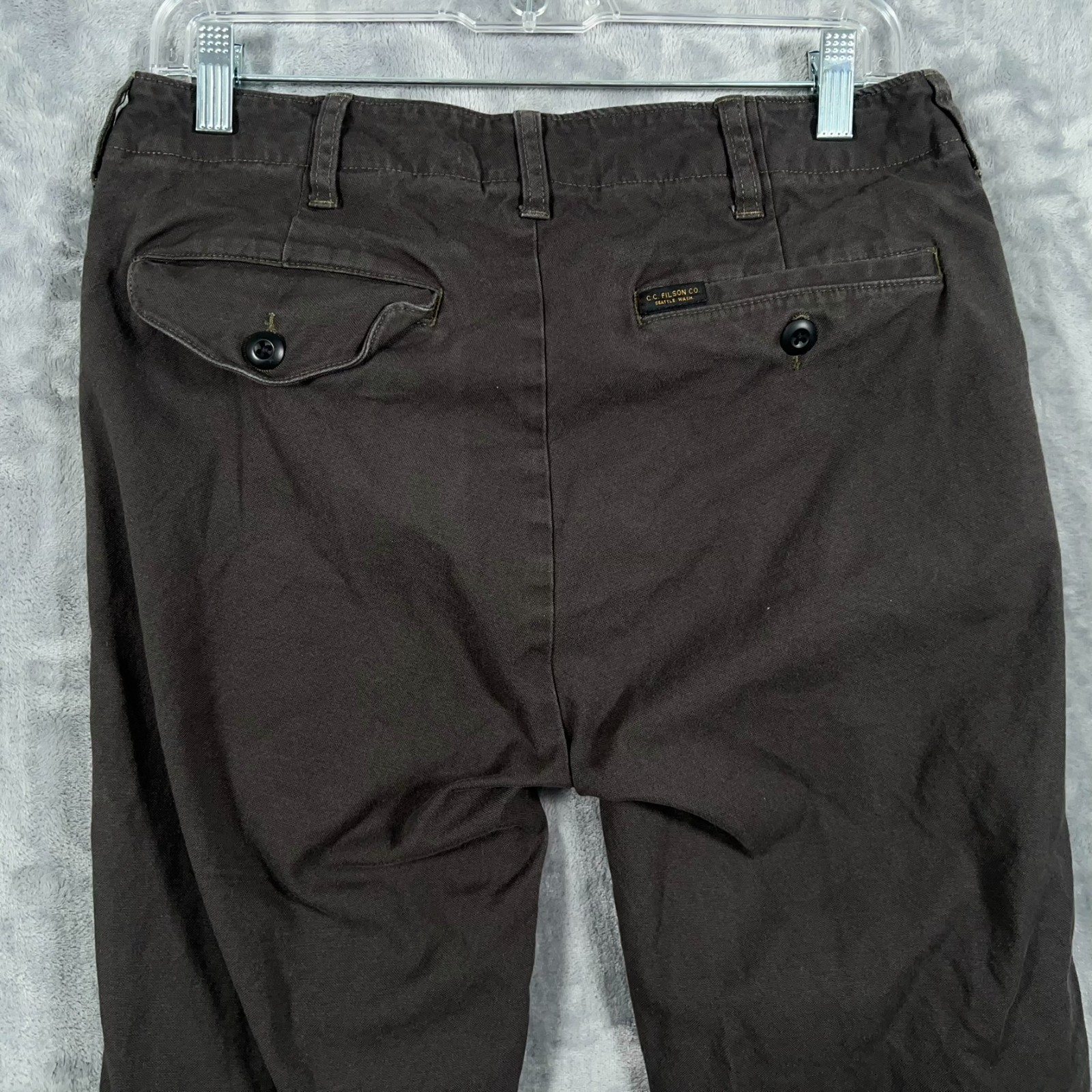 Filson Draftsman Canvas Pants Mens 30×30 Charcoal Gray Work Chinos Straight