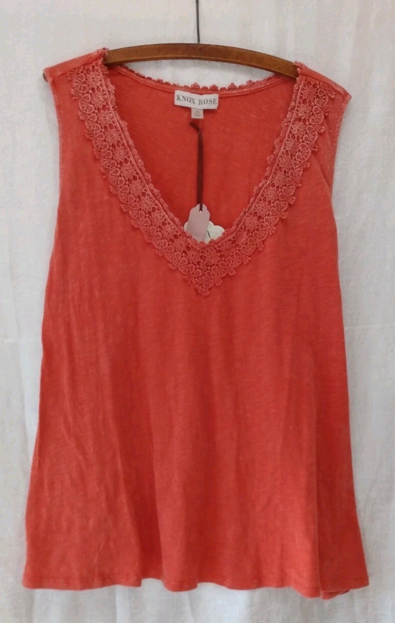 Plus Sz 3X Women Sleeveless Top Red Southwestern Cottagecore Boho Festival Hippi