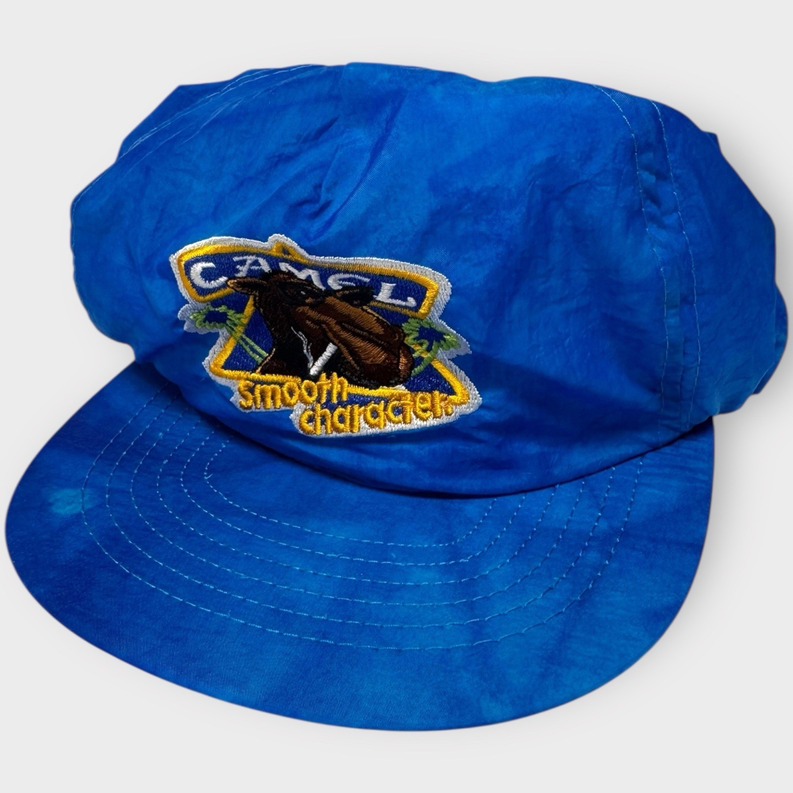 Camel Joe Hat Snapback Cigarette Smooth Character Blue Cap Vintage New In Box