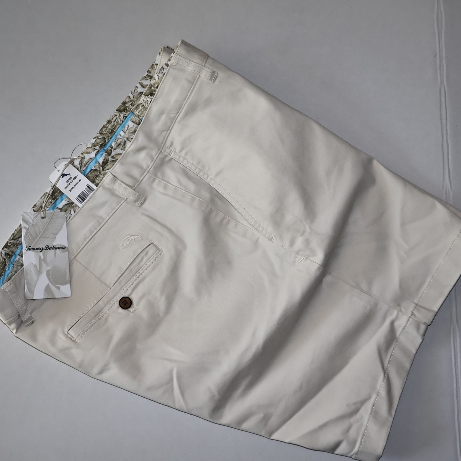 Tommy Bahama Shorts Boracay Solid Bleached Sand Beige New Waist 40 40×7