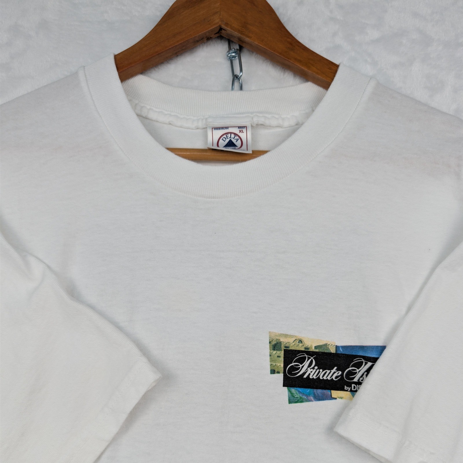 VTG Delta Jerry Garcia T-Shirt Men’s XL White Airbrush Landscape Graphic Art 90s