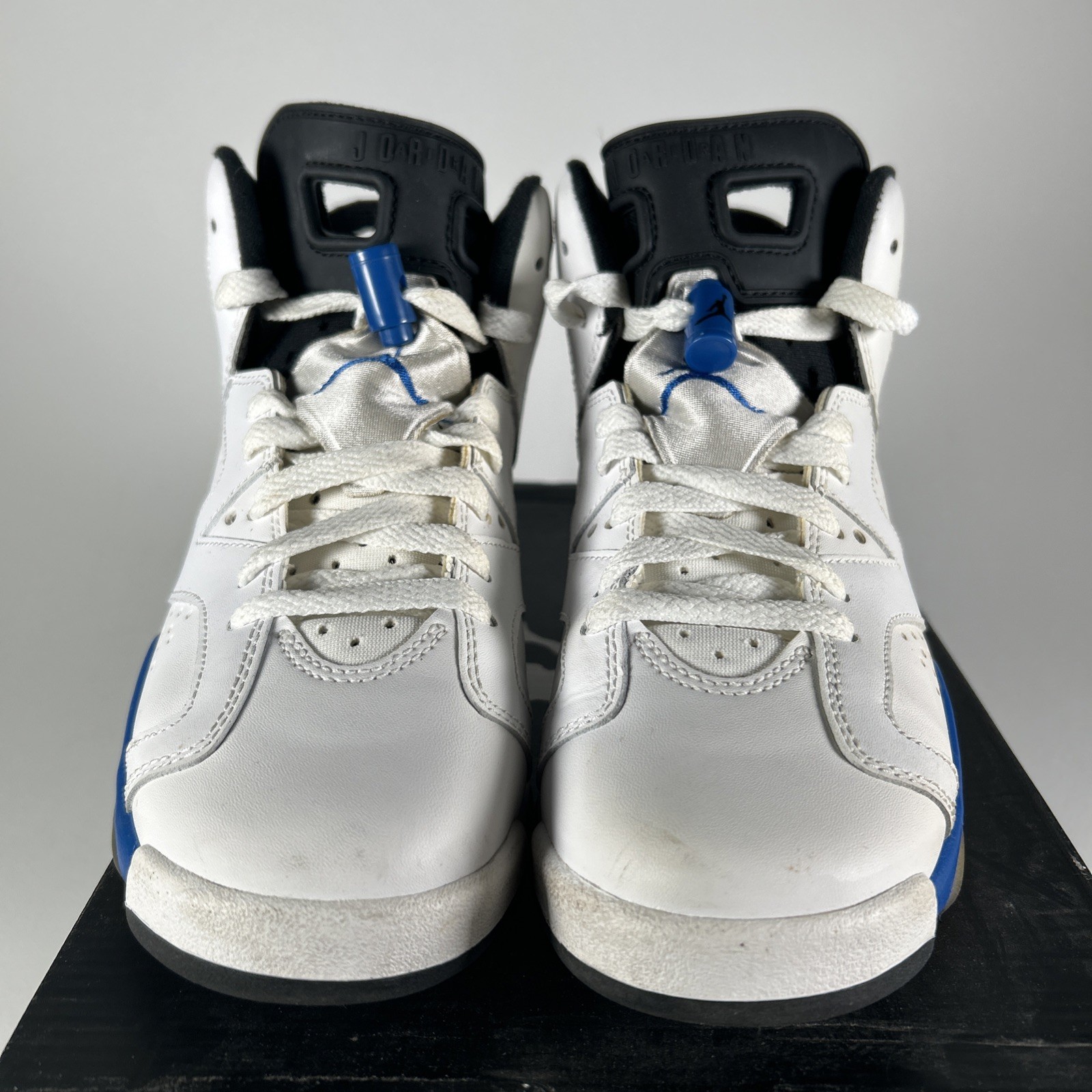 2014 Nike Air Jordan 6 Retro Og BG Size 5 Youth 5Y Sport Blue 384-665107 Vintage