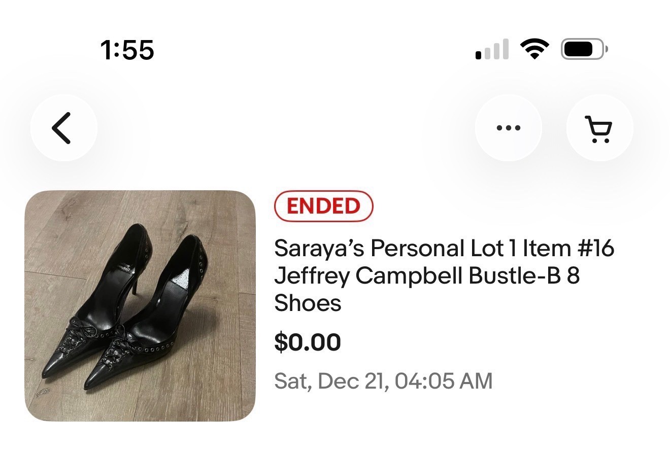 Saraya Personal Collection Jeffrey Campbell Black Patent Lace Up Grommet Heels 8