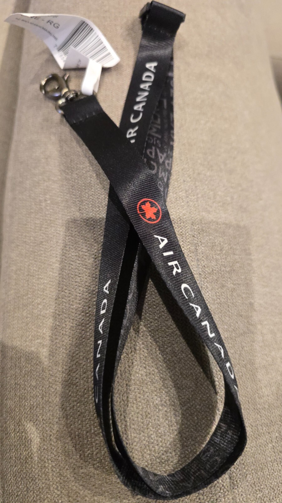 Air Canada lanyard *Black* with city codes airlines staff