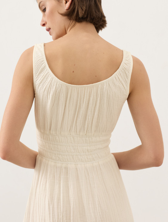 Flash Sale Pact Organic Coastal Double Gauze Cami Dress – Cream