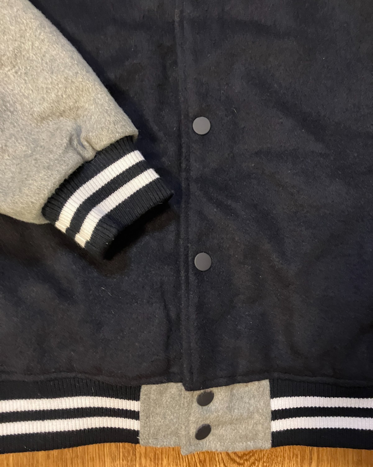Classic Snap Button Varsity Jacket – Cotton on Garments – Blue/Gray XL – NWOT