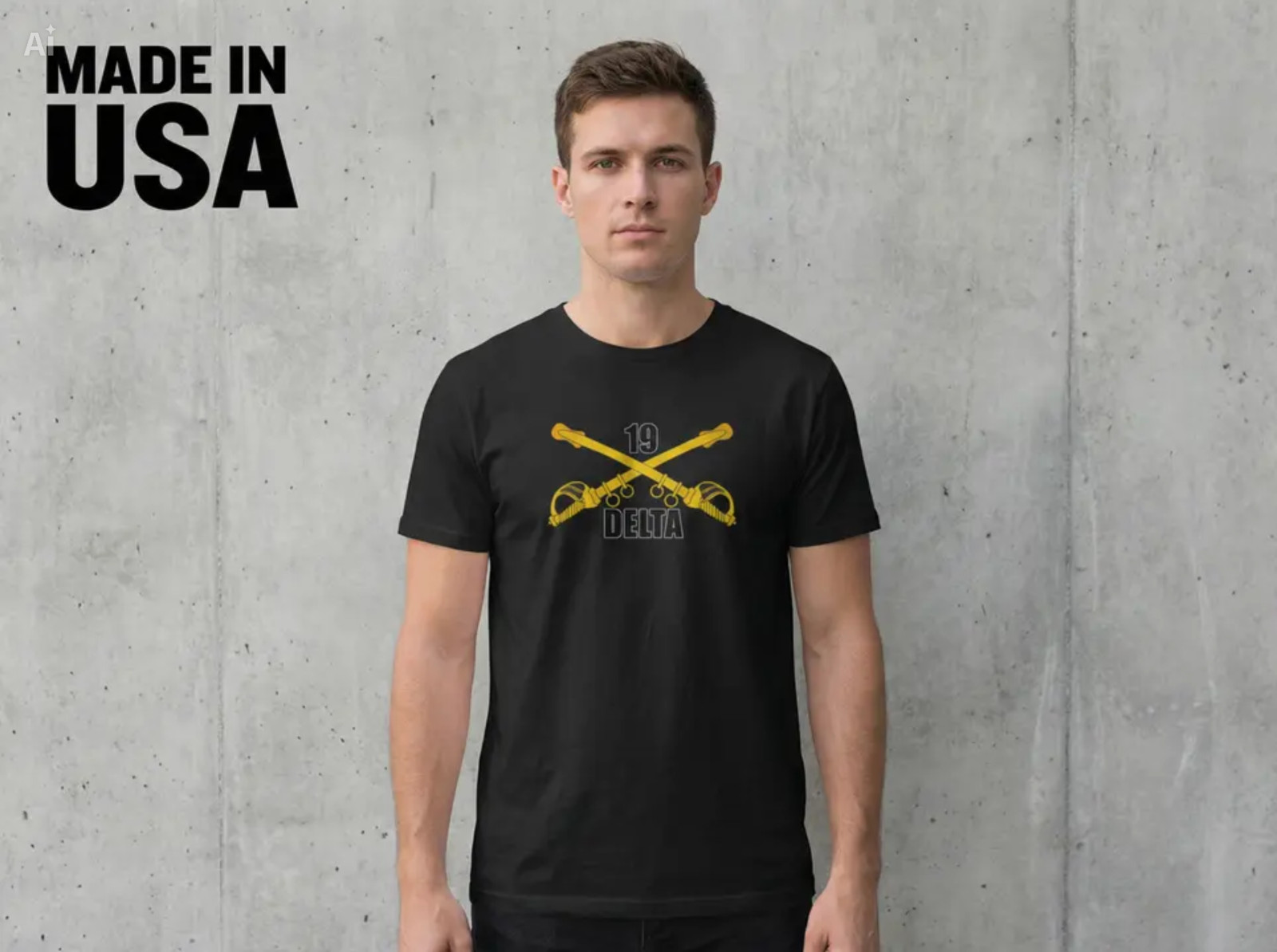 NEW 19 Delta Cross Sabers Cavalry Scout – UnisexTEE SHIRT SIZE S-2XL MADE IN USA