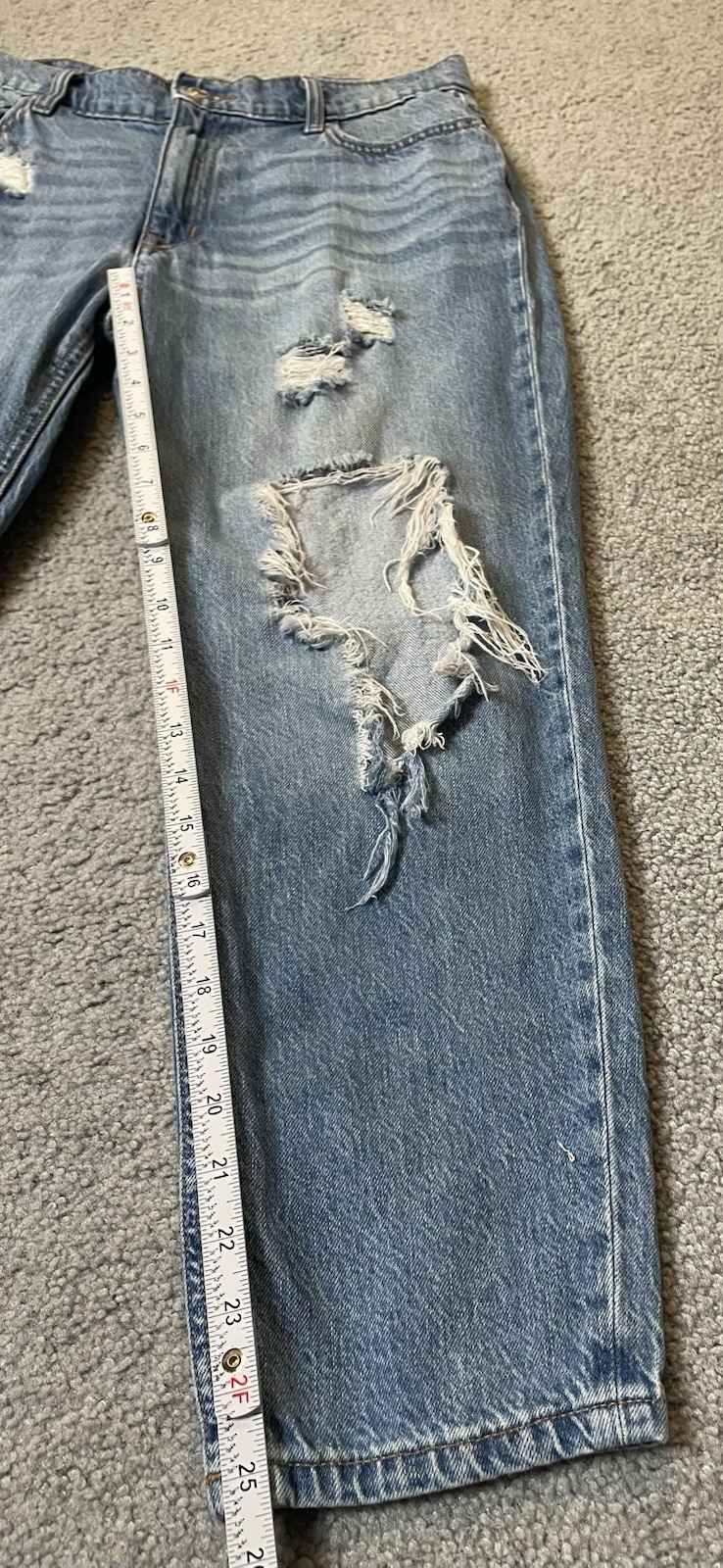 90s Distressed Baggy Mom Jeans 10 Blue Denim Baggy Dress Wide Leg Grunge Hip Hop
