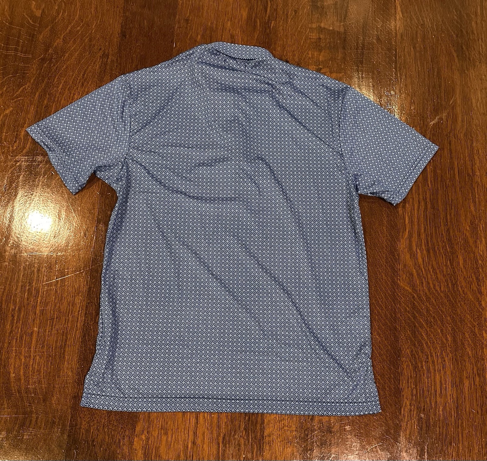 Collars and Co Semi-Spread Collar Polo Lattice Blue Dress Collar Men’s L $88