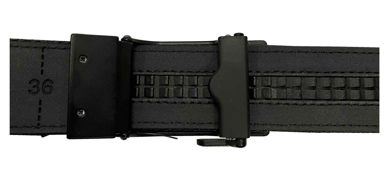 Harley-Davidson Men’s Bikers Ratchet Nylon Webbing & Leather Belt – Black