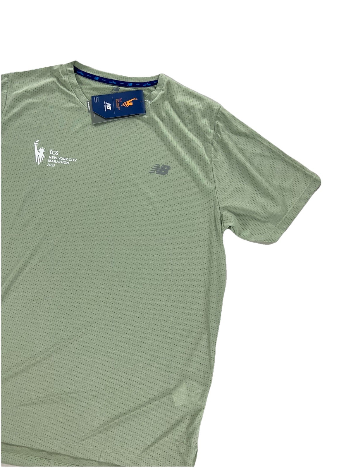NEW New Balance Athletics New York City Marathon 2025 Running Mens Shirt Green
