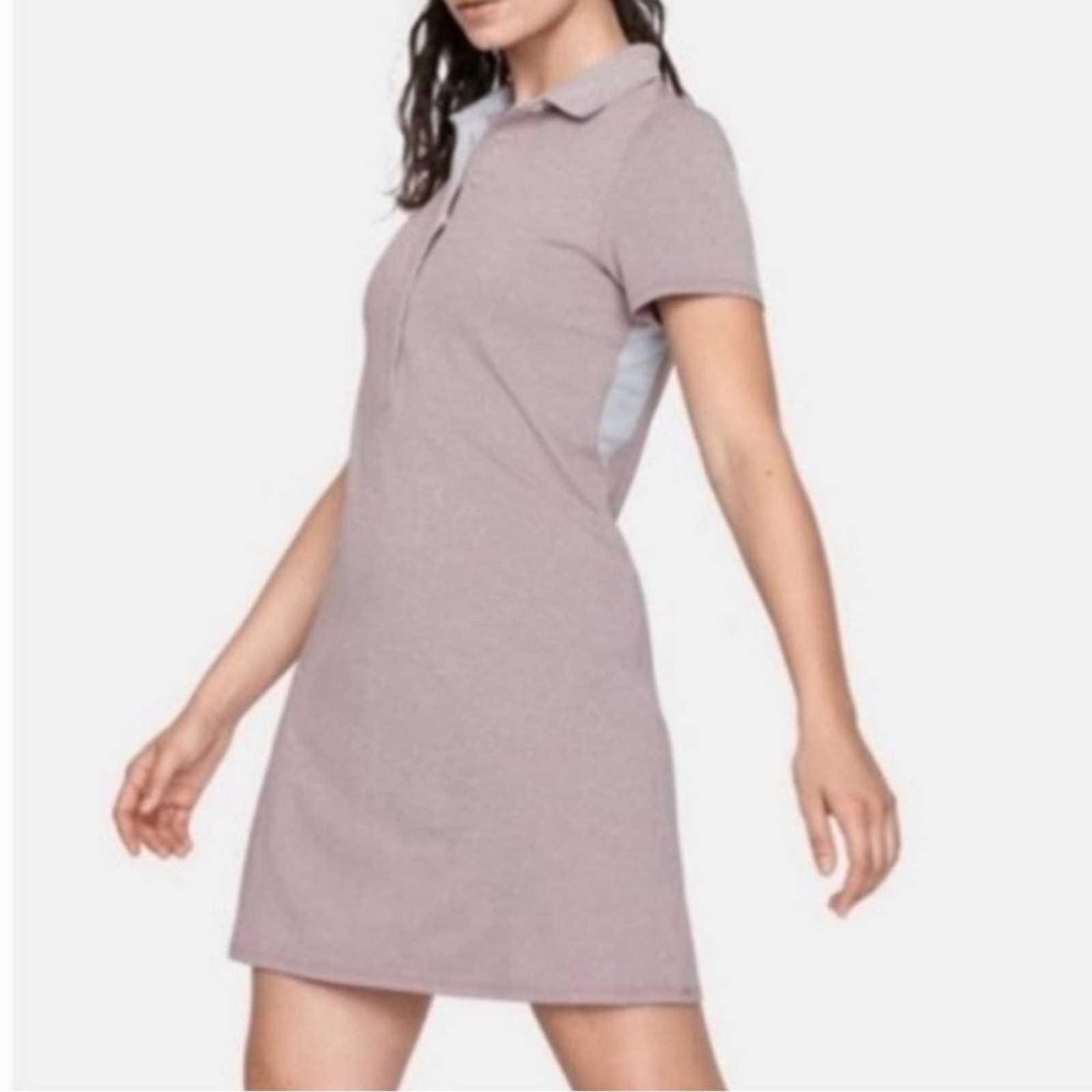 Outdoor Voices Players Polo Athletic Tennis Dress in the Bloom/Dusty Rose Pink