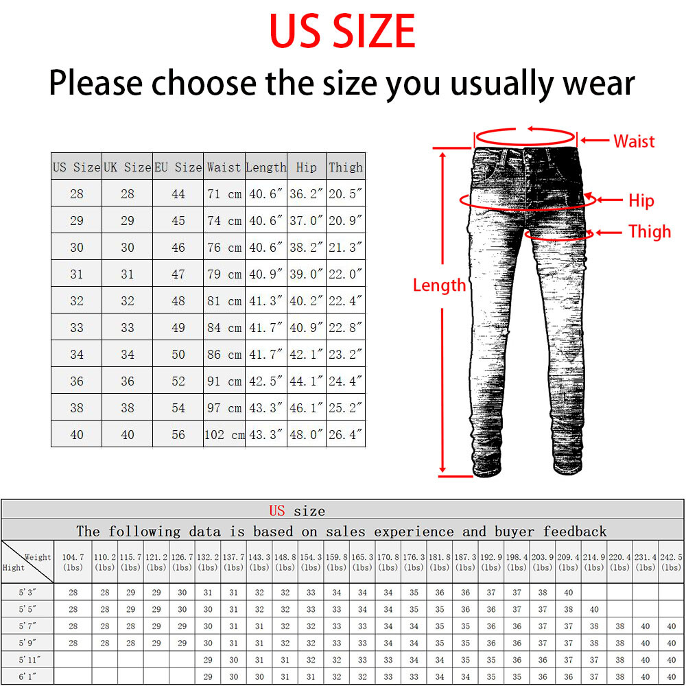 Men’s Slim Fit Stretch Denim Jeans with Paisley Patch Detail & Distressed Wash