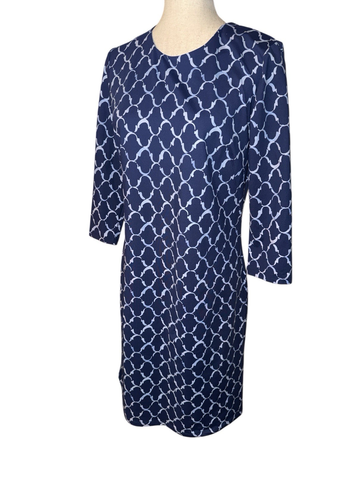 J.Mclaughlin Navy Chambray Mega Palm Spring Women’s M Coastal Resort New