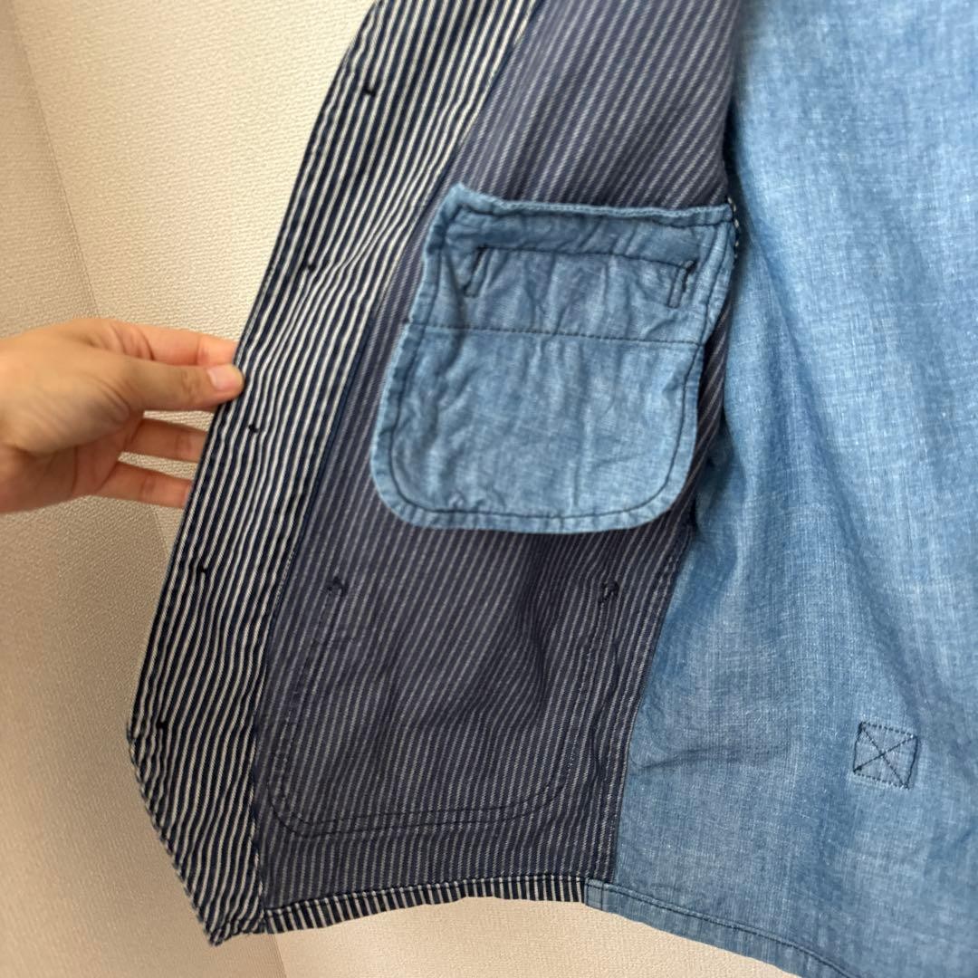 Sugar Cane Hickory Denim Work Vest Size 38 Medium Made In USA Toyo Enterprise