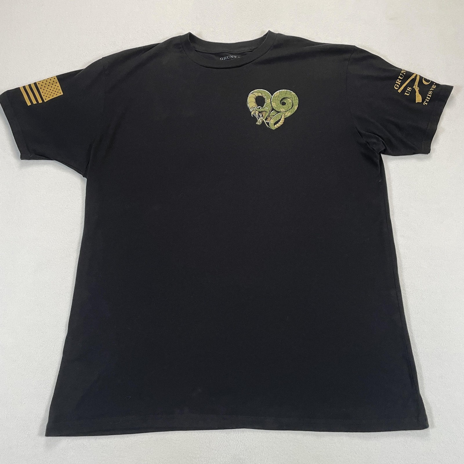 Grunt Style Shirt Mens XL Black Love Is A Battlefield Snake Skeleton Graphic Tee