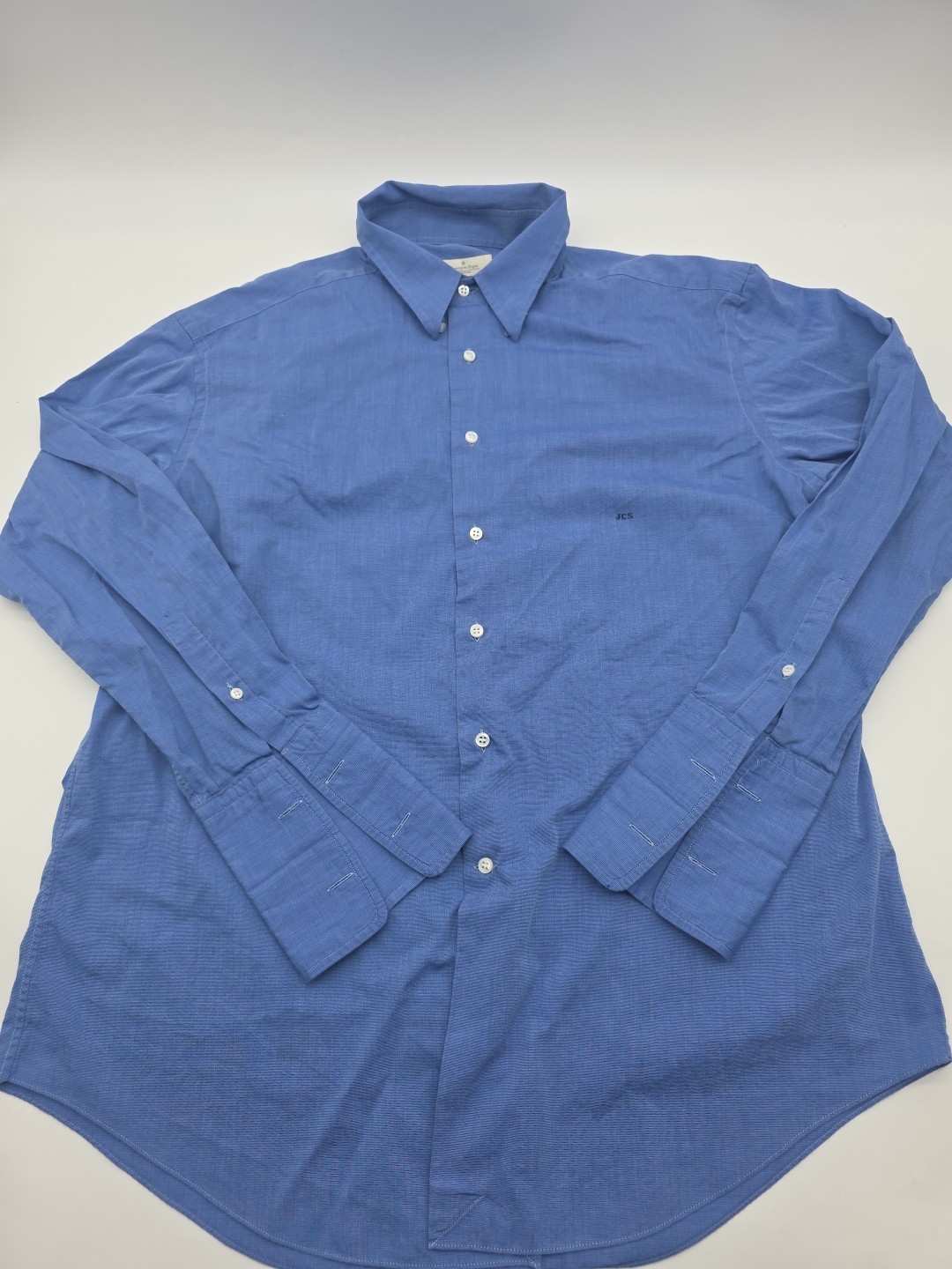 Ermenegildo Zegna Misura Button Up Shirt Men XL Blue Longsleeve.#41203